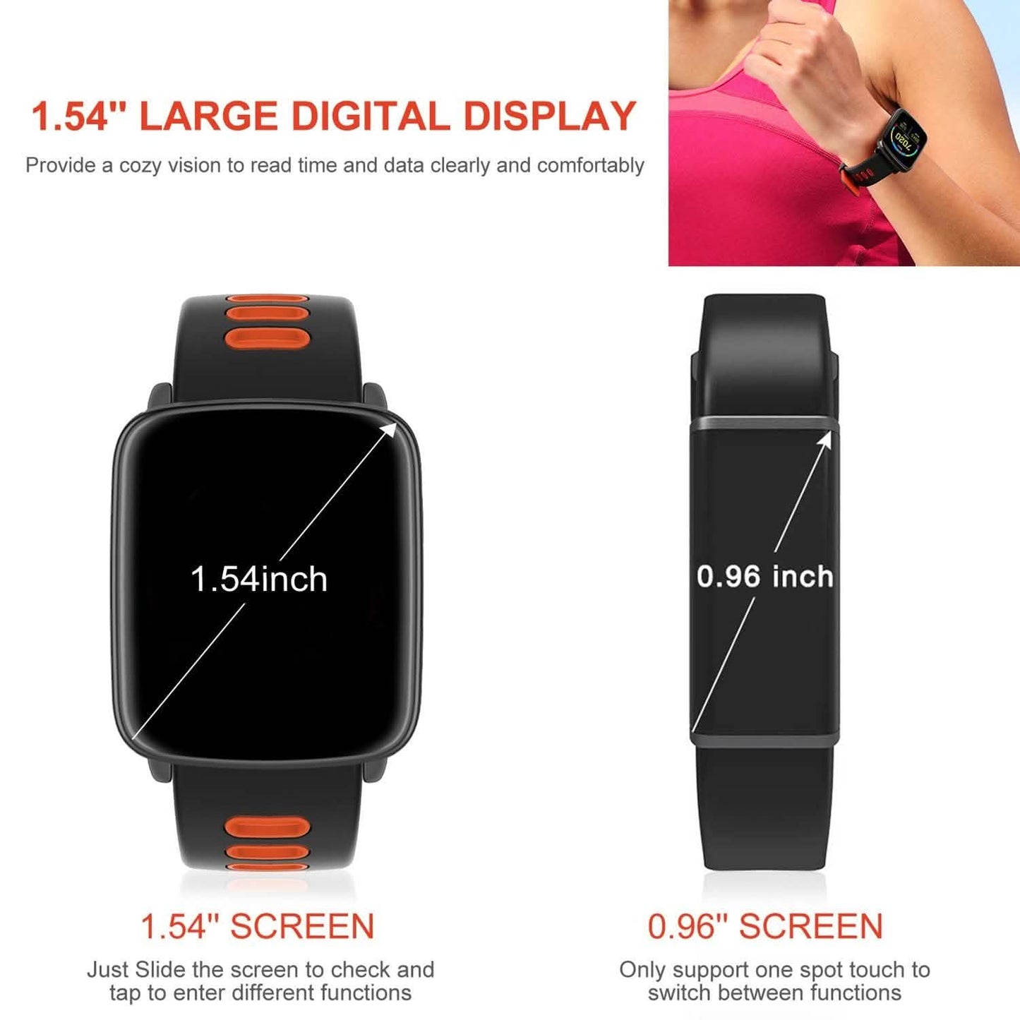 Smartwatch Fitness Tracker with Heart Rate Monitor DailySale