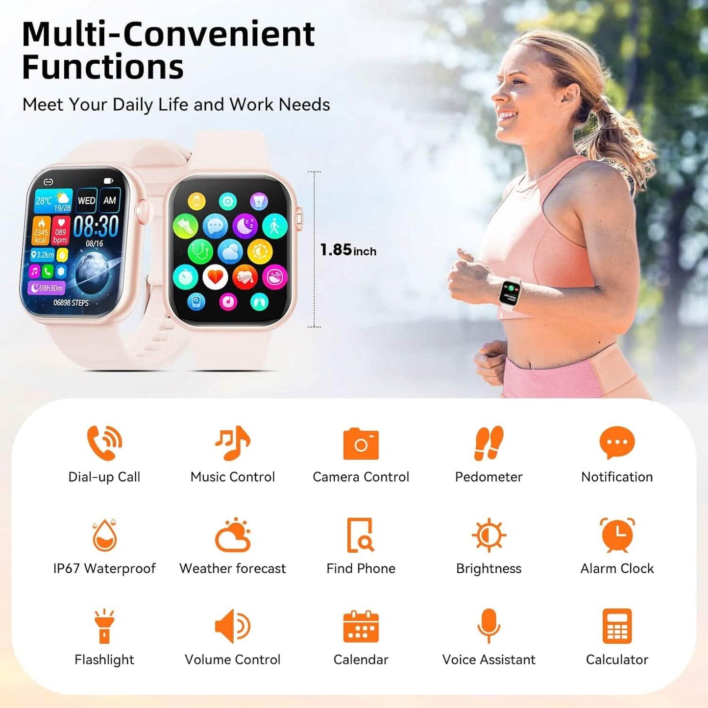 Smartwatch Sport Mode Pink  (Refurbished) DailySale