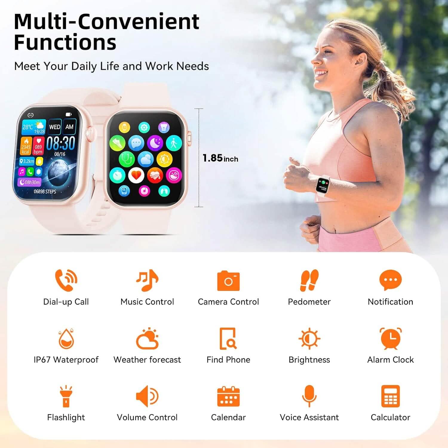 Smartwatch Sport Mode Pink  (Refurbished) DailySale