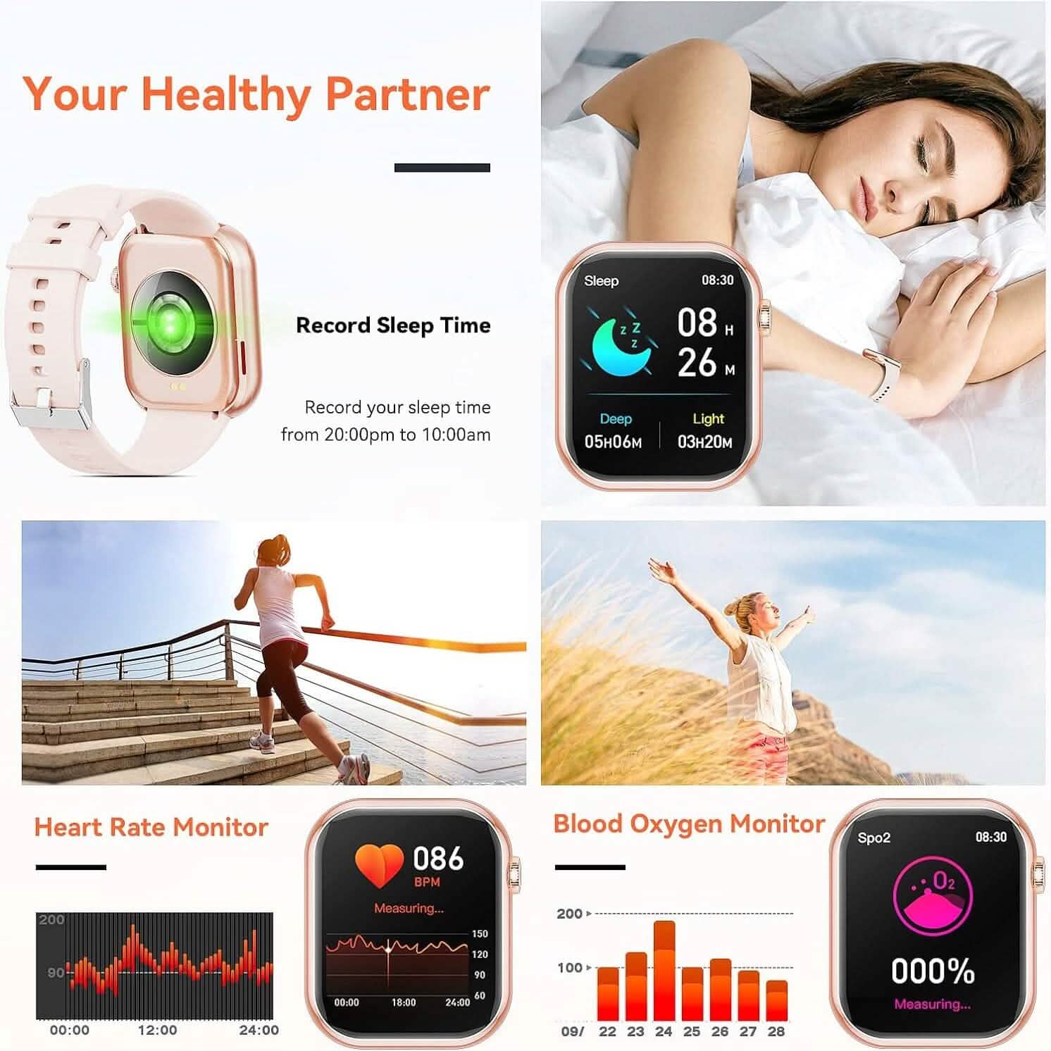 Smartwatch Sport Mode Pink  (Refurbished) DailySale