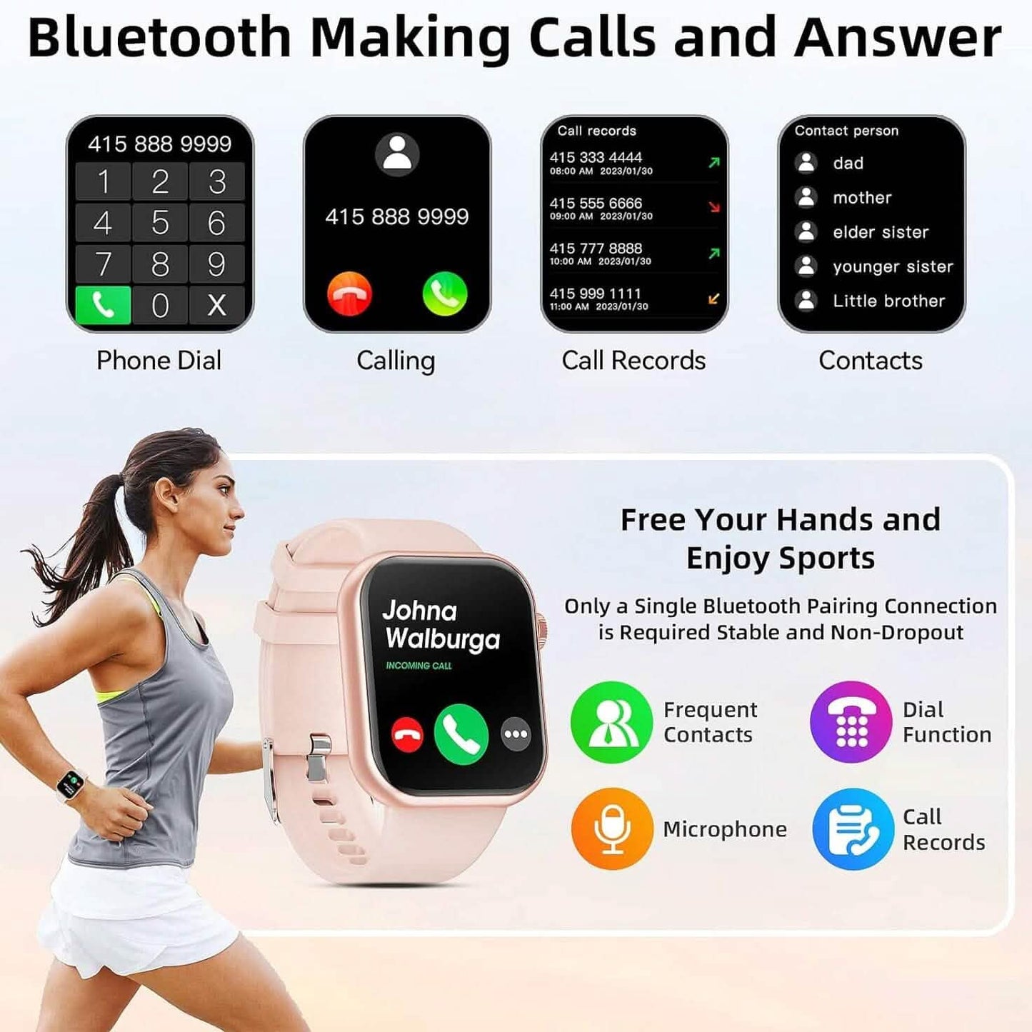 Smartwatch Sport Mode Pink  (Refurbished) DailySale