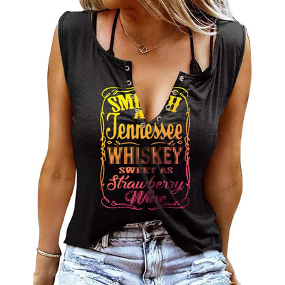 Smooth As Tennessee Whiskey Sweet As Strawberry Wine Shirt DailySale