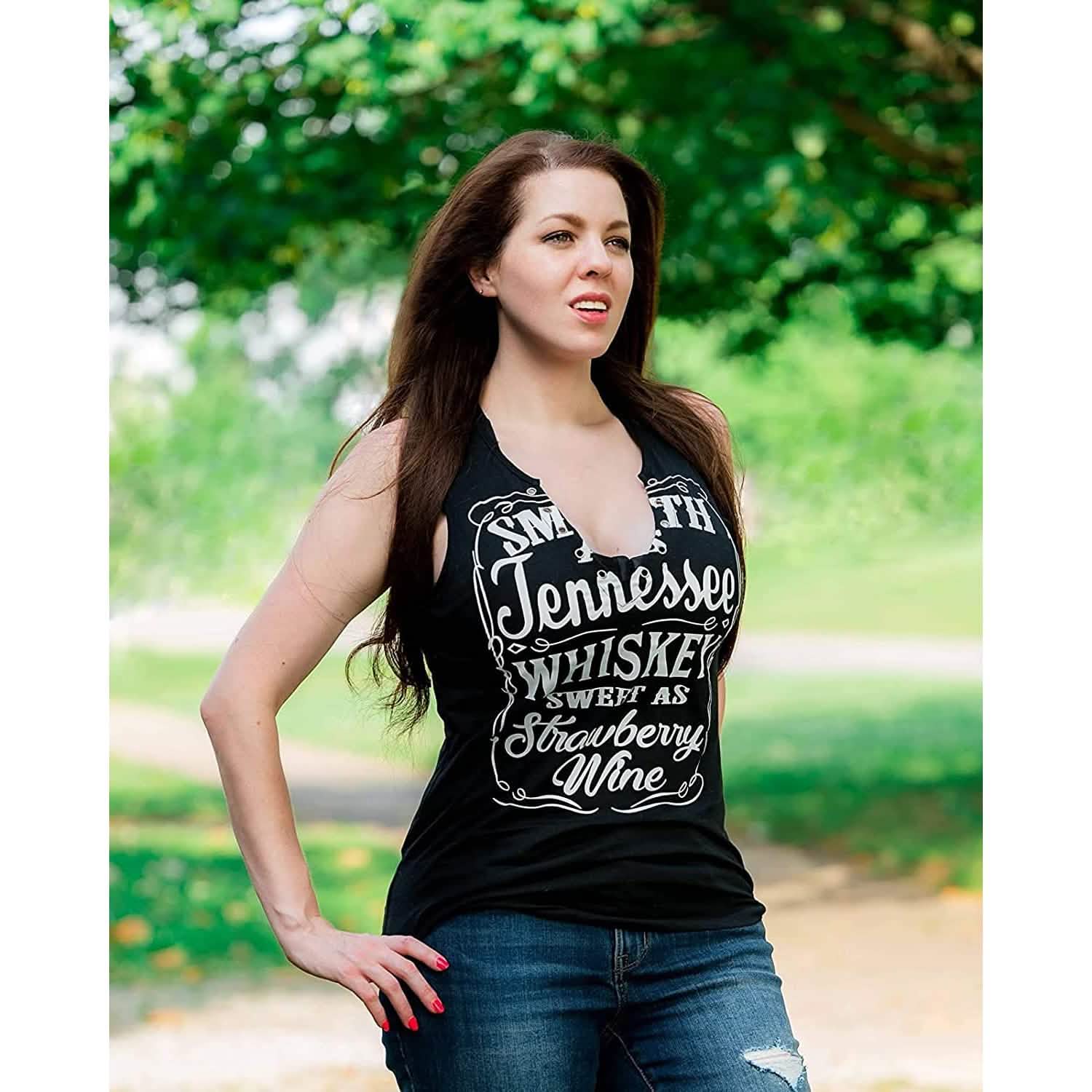 Smooth As Tennessee Whiskey Sweet As Strawberry Wine Shirt DailySale
