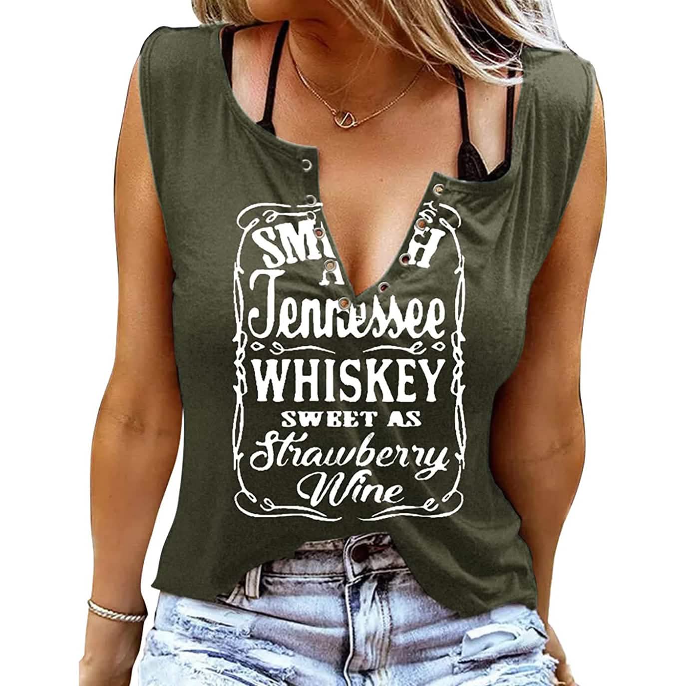 Smooth As Tennessee Whiskey Sweet As Strawberry Wine Shirt DailySale