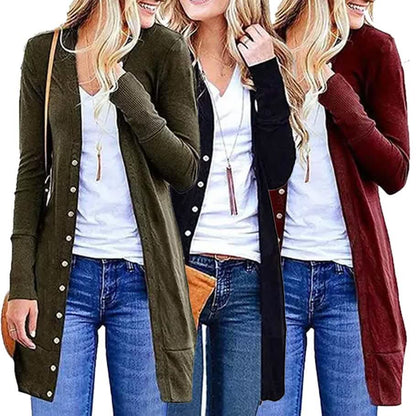 Snap Button Long Cardigan DailySale