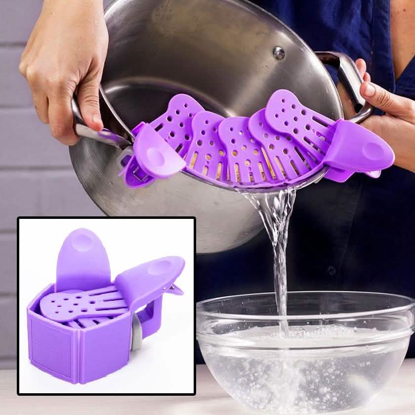 Snapbit Hands-Free Strainer for Pots, Pans & Bowls DailySale
