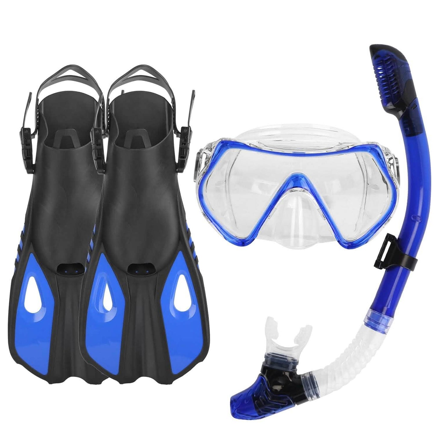 Snorkling Gear Mask Fin Set with Adjustable Swim Fins DailySale