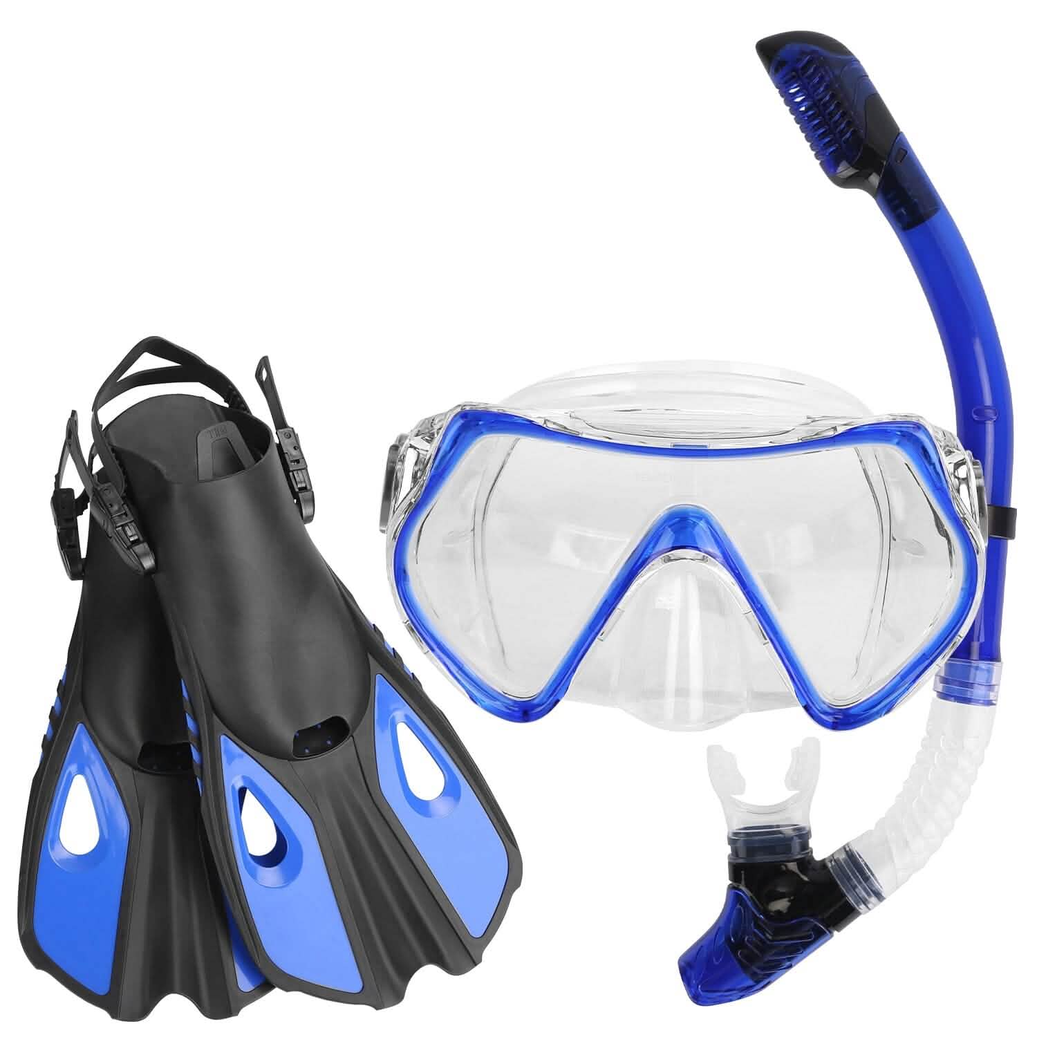 Snorkling Gear Mask Fin Set with Adjustable Swim Fins DailySale