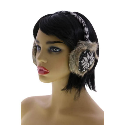 Snowflake Earmuffs with Fur Trim DailySale