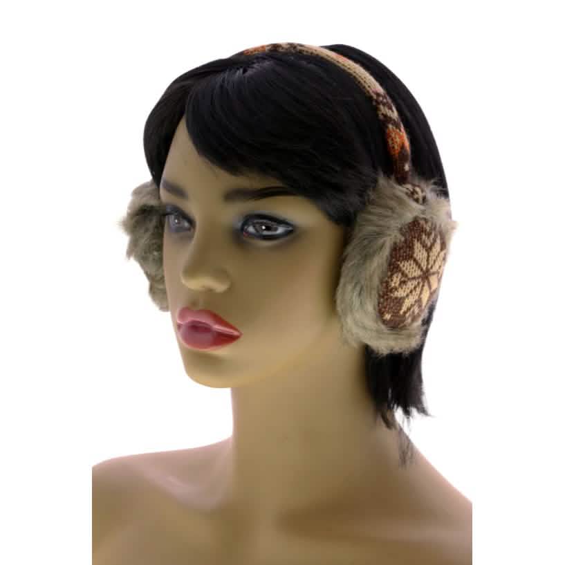 Snowflake Earmuffs with Fur Trim DailySale