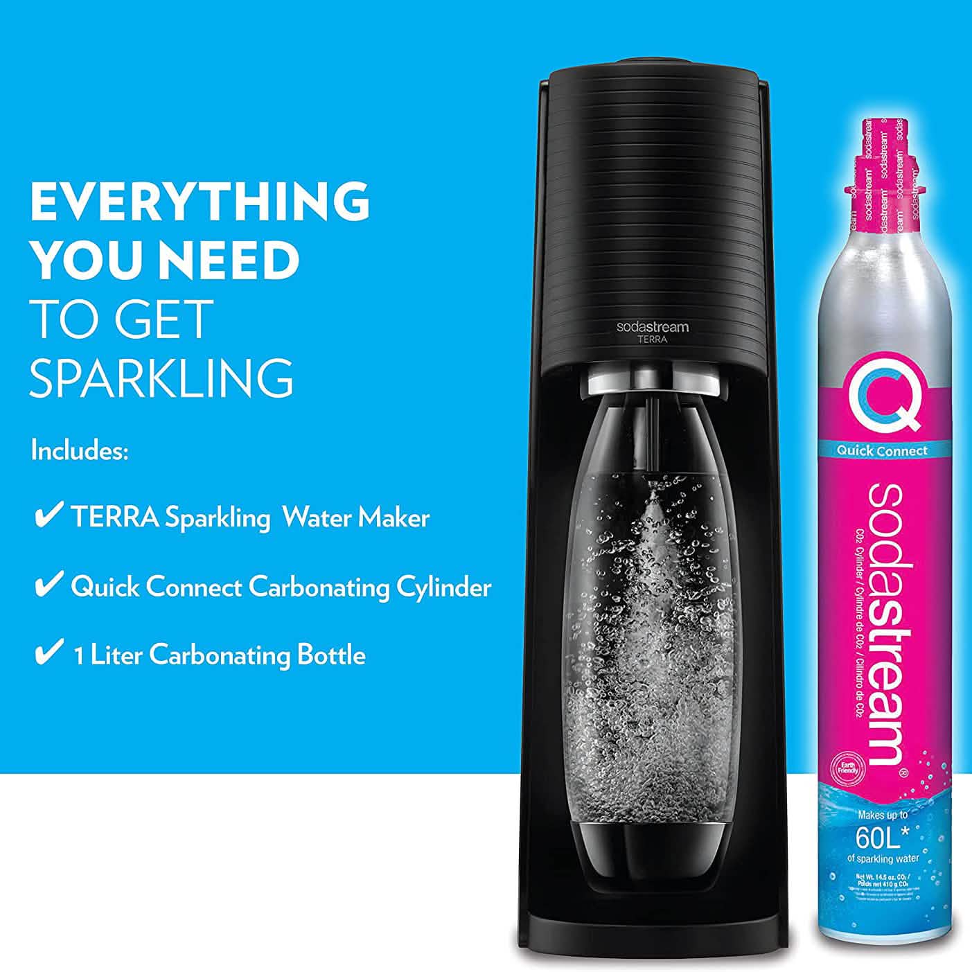 SodaStream Terra Sparkling Water Maker with CO2 and DWS Bottle DailySale