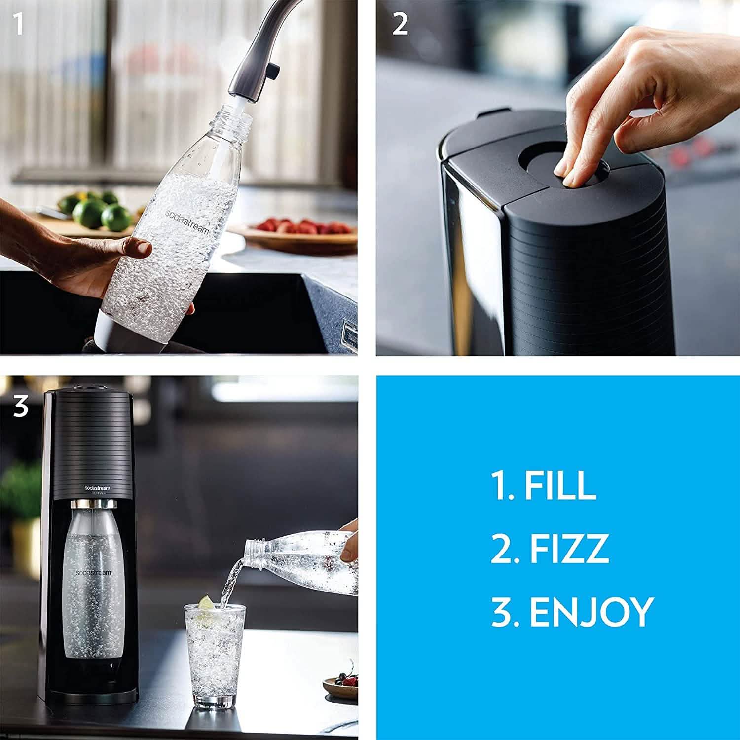 SodaStream Terra Sparkling Water Maker with CO2 and DWS Bottle DailySale