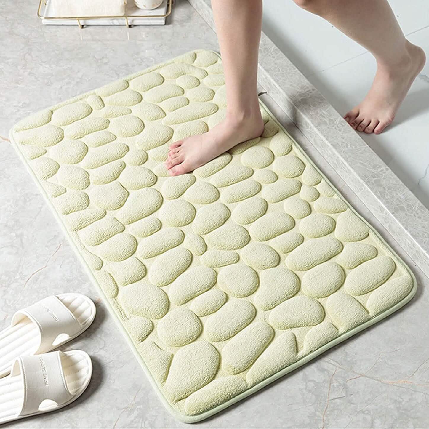 Soft Memory Foam Non Slip Cobblestone Embossing Bath Mat DailySale