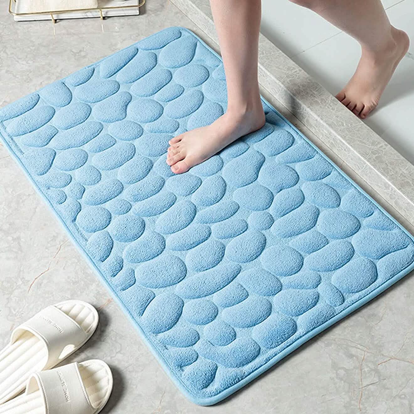 Soft Memory Foam Non Slip Cobblestone Embossing Bath Mat DailySale