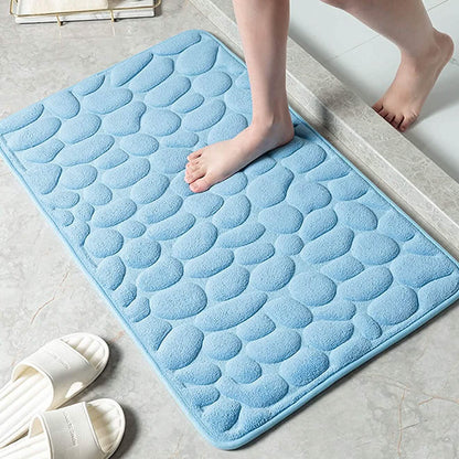 Soft Memory Foam Non Slip Cobblestone Embossing Bath Mat DailySale