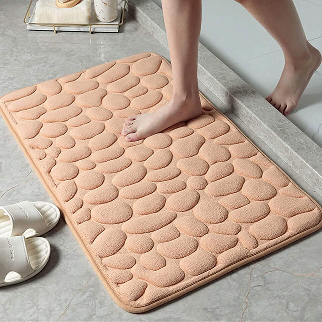 Soft Memory Foam Non Slip Cobblestone Embossing Bath Mat DailySale