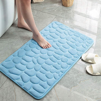 Soft Memory Foam Non Slip Cobblestone Embossing Bath Mat DailySale