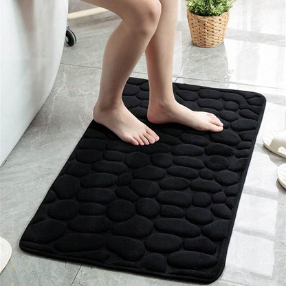 Soft Memory Foam Non Slip Cobblestone Embossing Bath Mat DailySale
