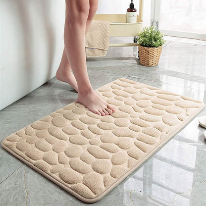 Soft Memory Foam Non Slip Cobblestone Embossing Bath Mat DailySale