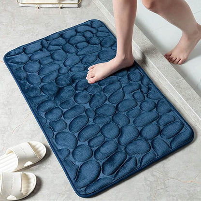 Soft Memory Foam Non Slip Cobblestone Embossing Bath Mat DailySale