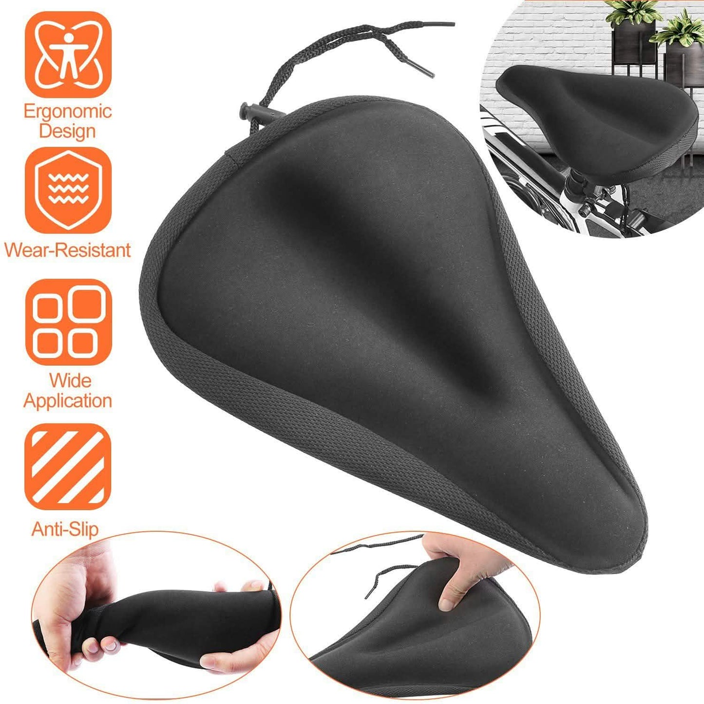 Soft Silicone Gel Bike Seat Saddle Cushion Cover DailySale