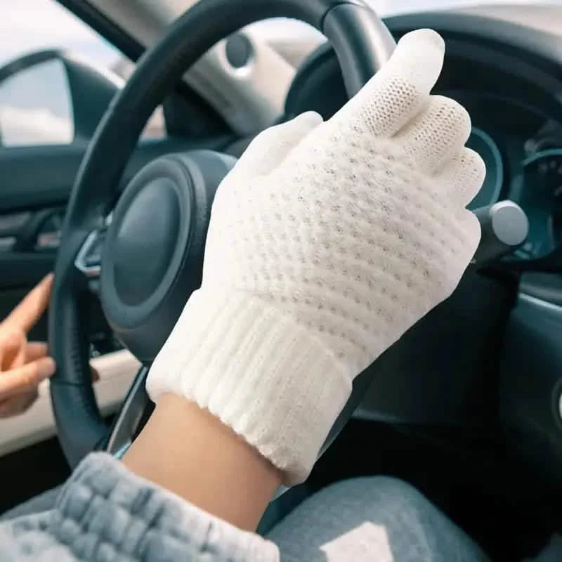 Soft Touchscreen Winter Gloves Elastic Cuff Knit for Cold Weather DailySale