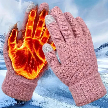 Soft Touchscreen Winter Gloves Elastic Cuff Knit for Cold Weather DailySale
