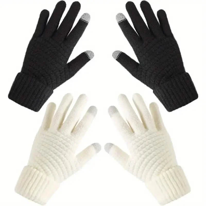Soft Touchscreen Winter Gloves Elastic Cuff Knit for Cold Weather DailySale