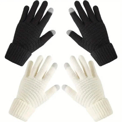Soft Touchscreen Winter Gloves Elastic Cuff Knit for Cold Weather DailySale