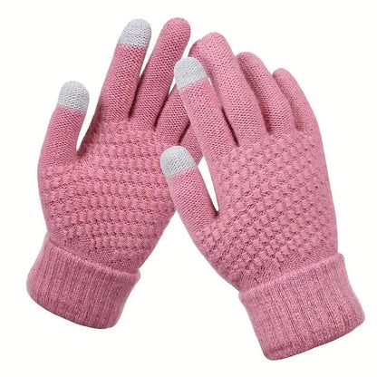Soft Touchscreen Winter Gloves Elastic Cuff Knit for Cold Weather DailySale