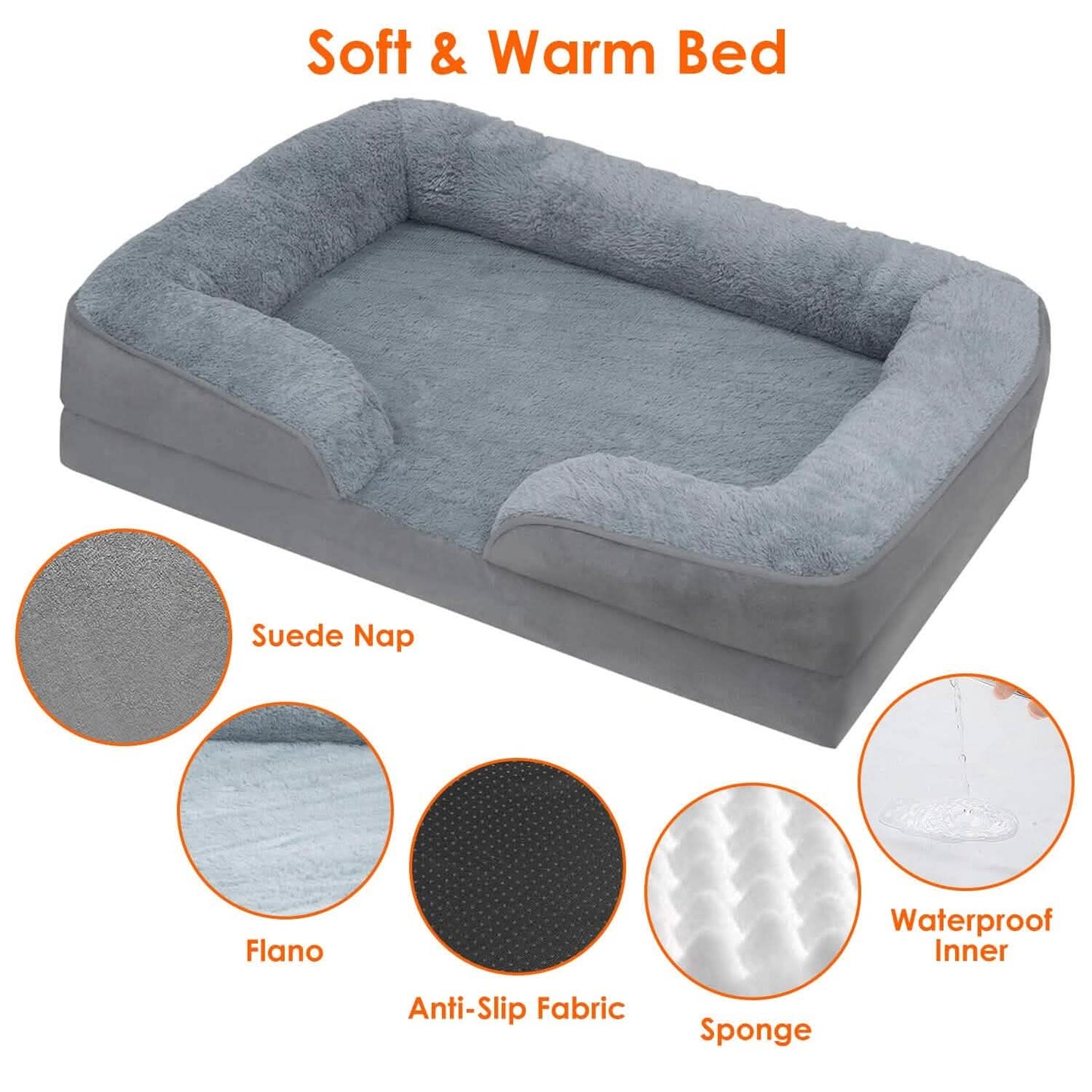 Soft Warm Plush Puppy Cozy Nest Sofa Non-Slip Bed Cushion Mat DailySale