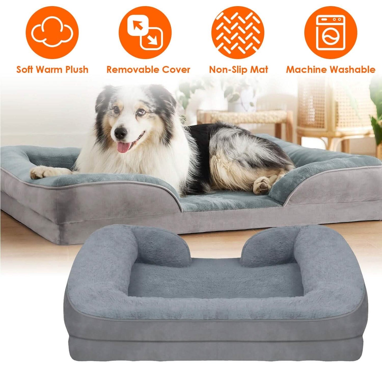 Soft Warm Plush Puppy Cozy Nest Sofa Non-Slip Bed Cushion Mat DailySale