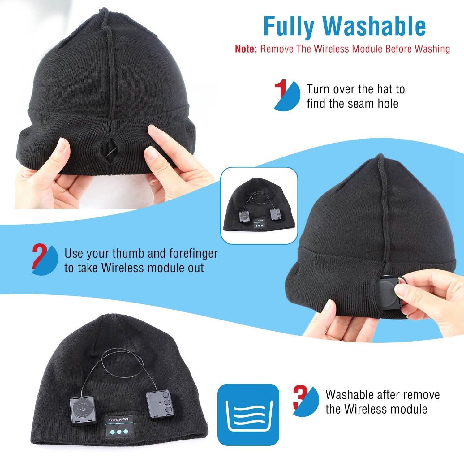 Soft Wireless Beanie Headphone Hat with V4.2 Noise Cancellation DailySale