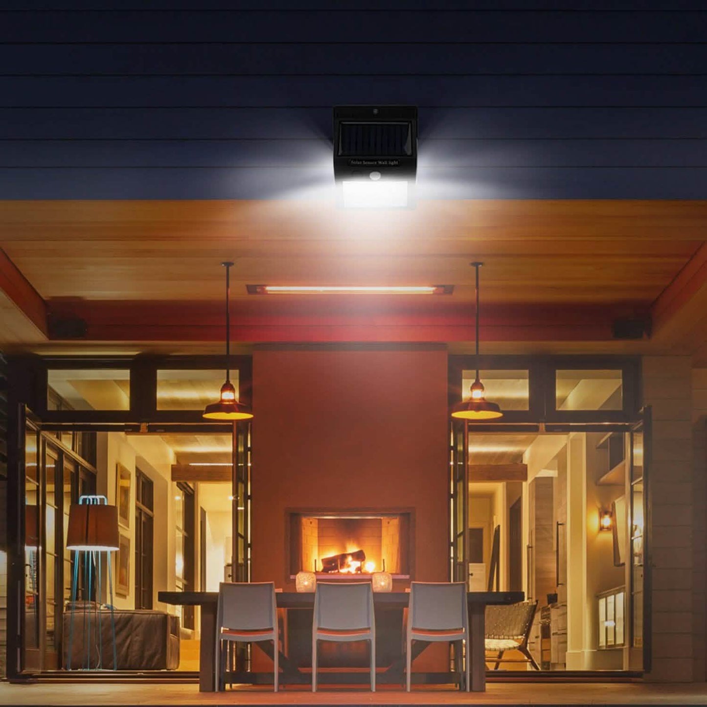 Solar 100 LEDs PIR Motion Sensor Wall Light DailySale