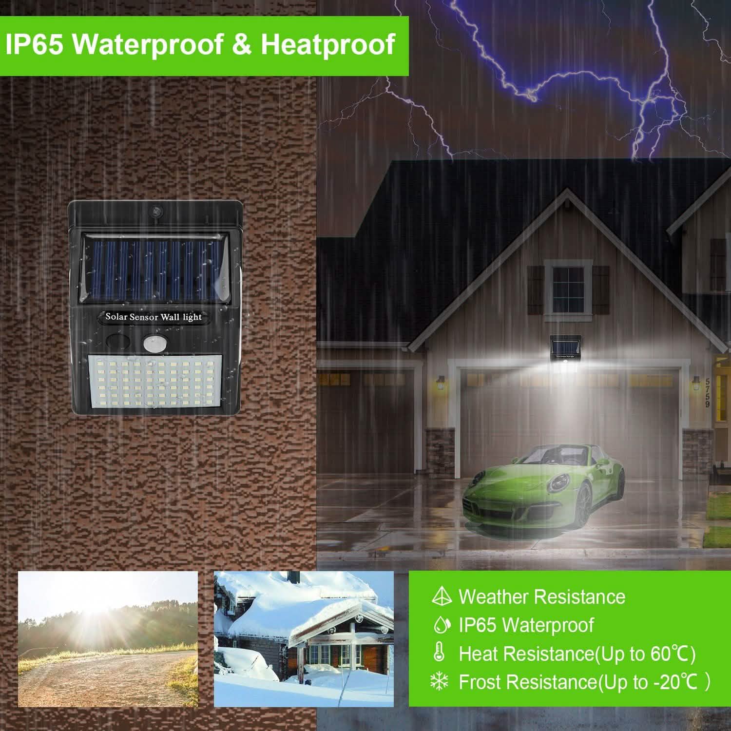 Solar 100 LEDs PIR Motion Sensor Wall Light DailySale