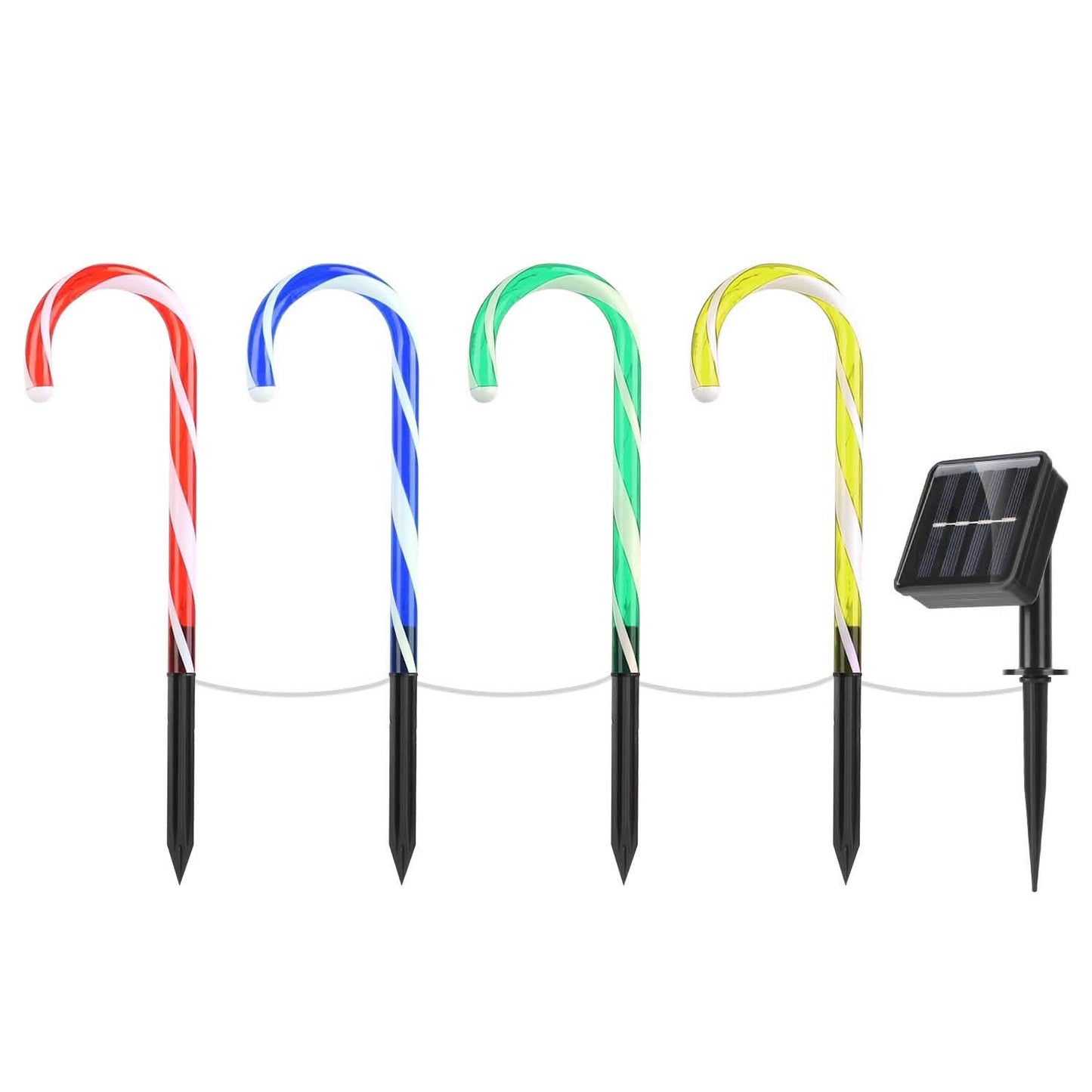 Solar Christmas Candy Cane Light IP55 Waterproof Stake Light DailySale