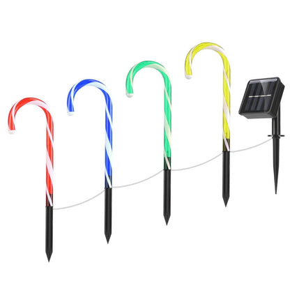 Solar Christmas Candy Cane Light IP55 Waterproof Stake Light DailySale
