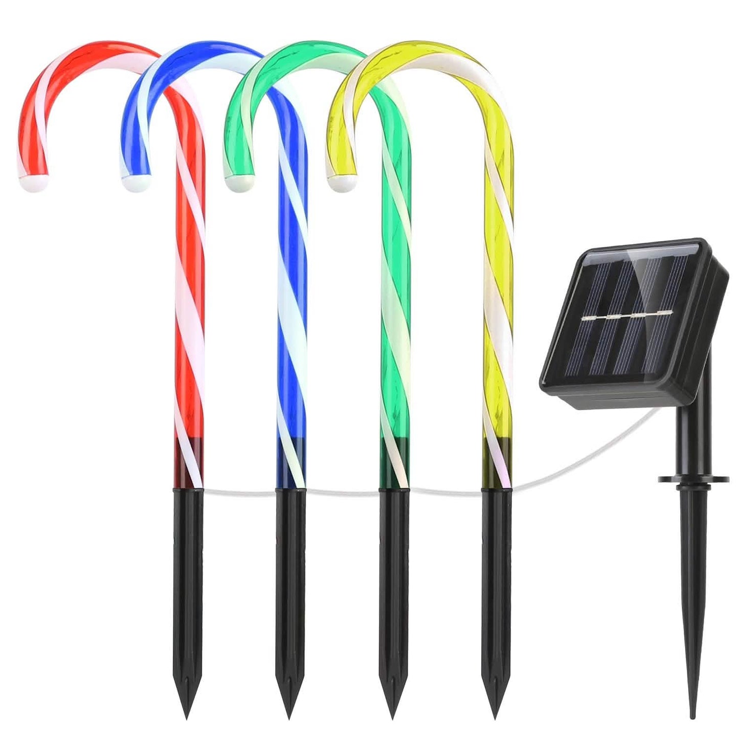 Solar Christmas Candy Cane Light IP55 Waterproof Stake Light DailySale