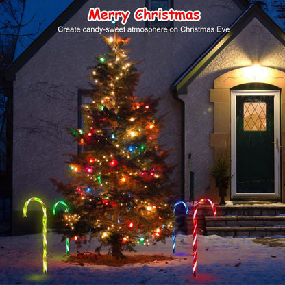 Solar Christmas Candy Cane Light IP55 Waterproof Stake Light DailySale