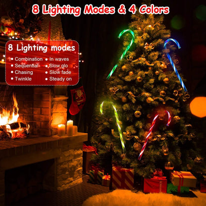 Solar Christmas Candy Cane Light IP55 Waterproof Stake Light DailySale