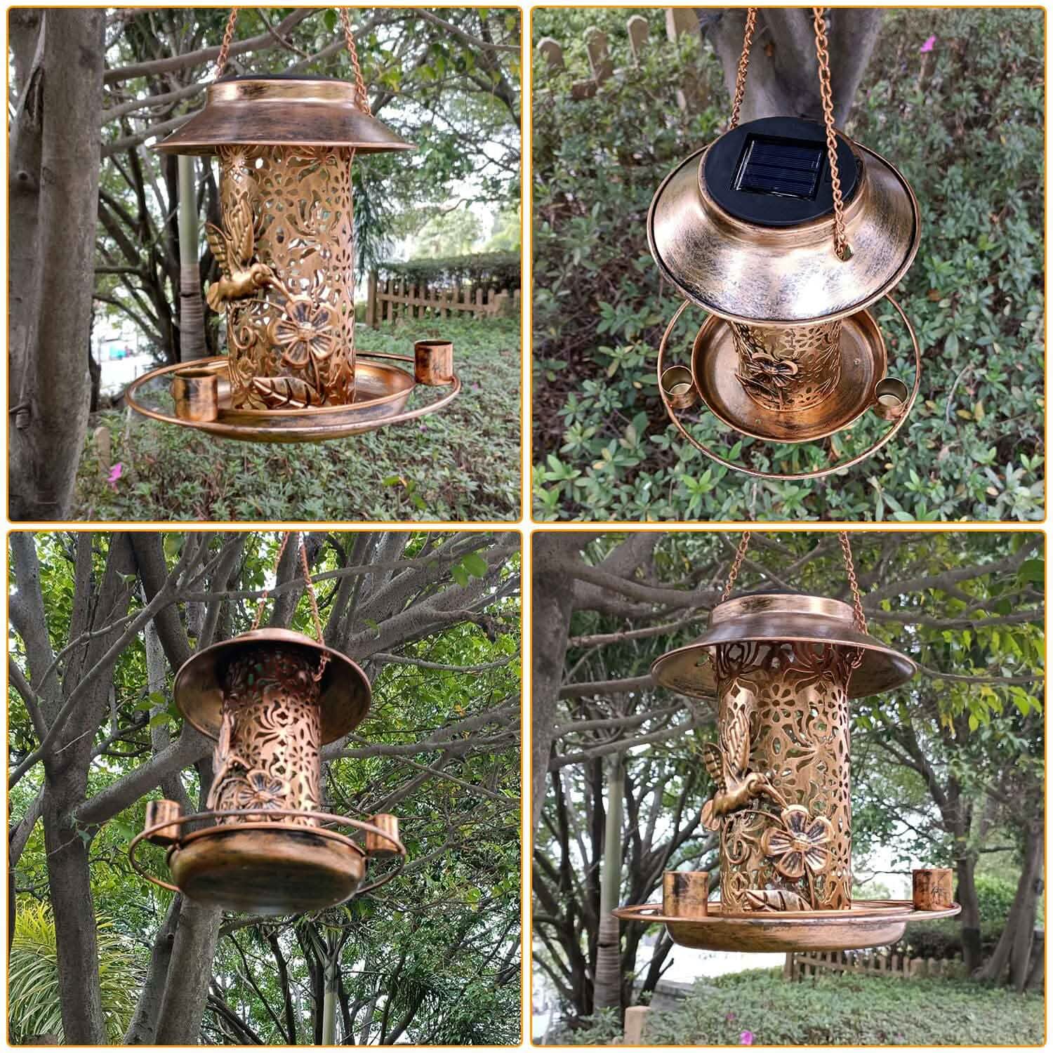 Solar Decorative Hanging Bird Feeder Lantern DailySale