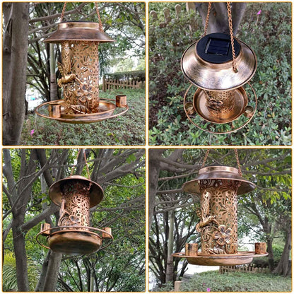 Solar Decorative Hanging Bird Feeder Lantern DailySale