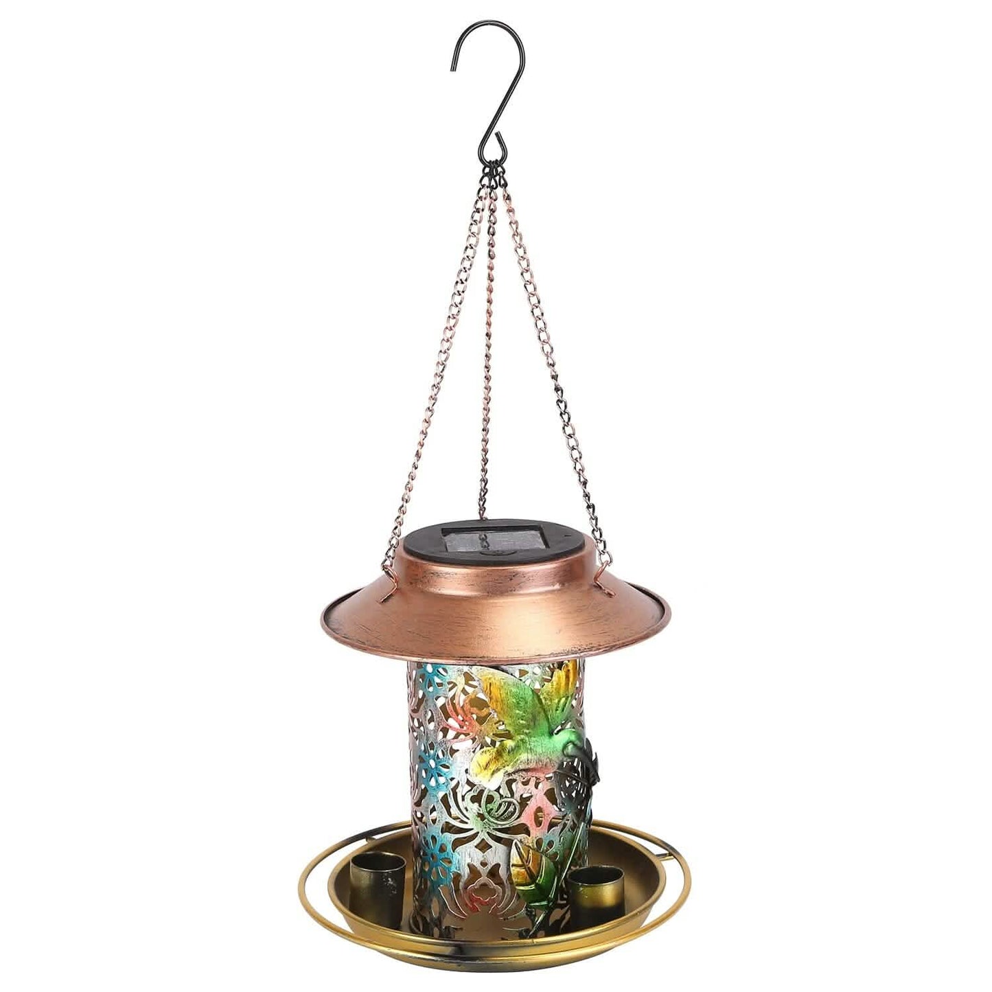 Solar Decorative Hanging Bird Feeder Lantern DailySale