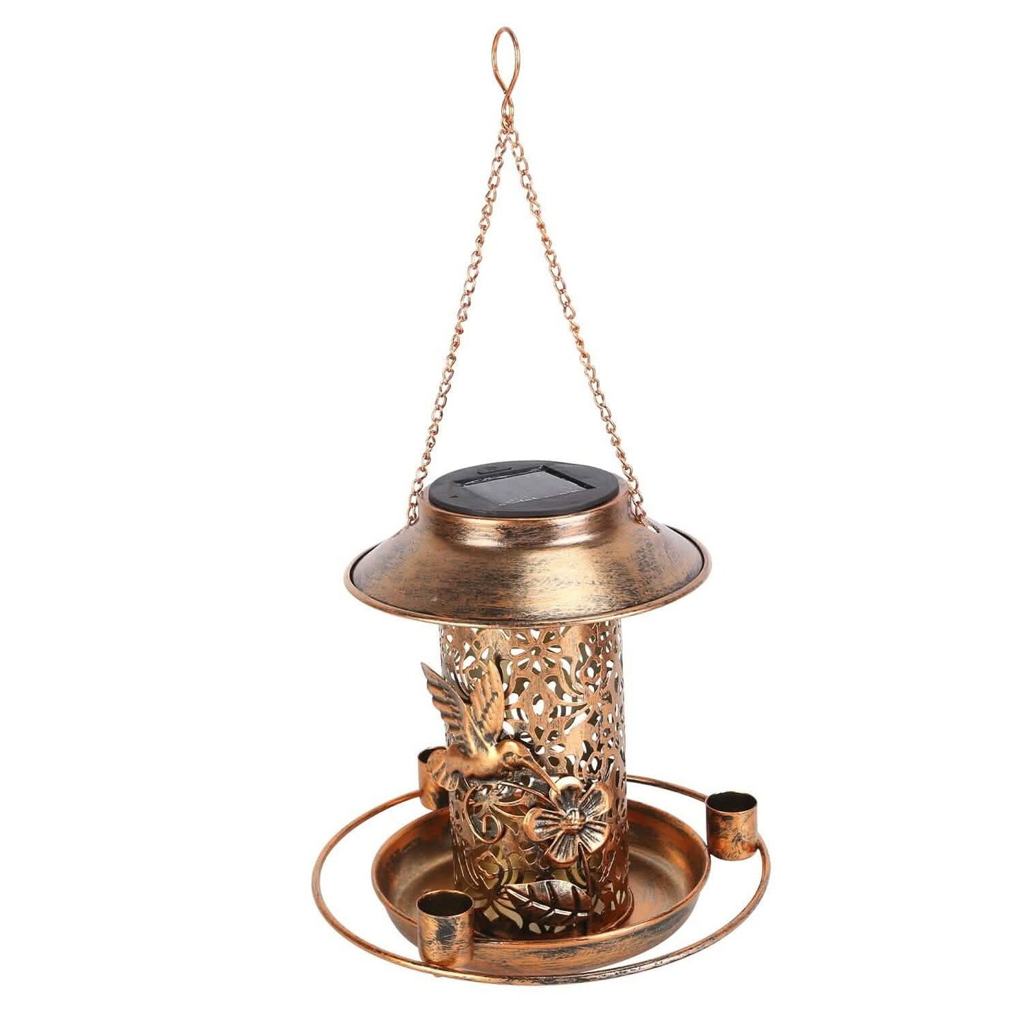 Solar Decorative Hanging Bird Feeder Lantern DailySale