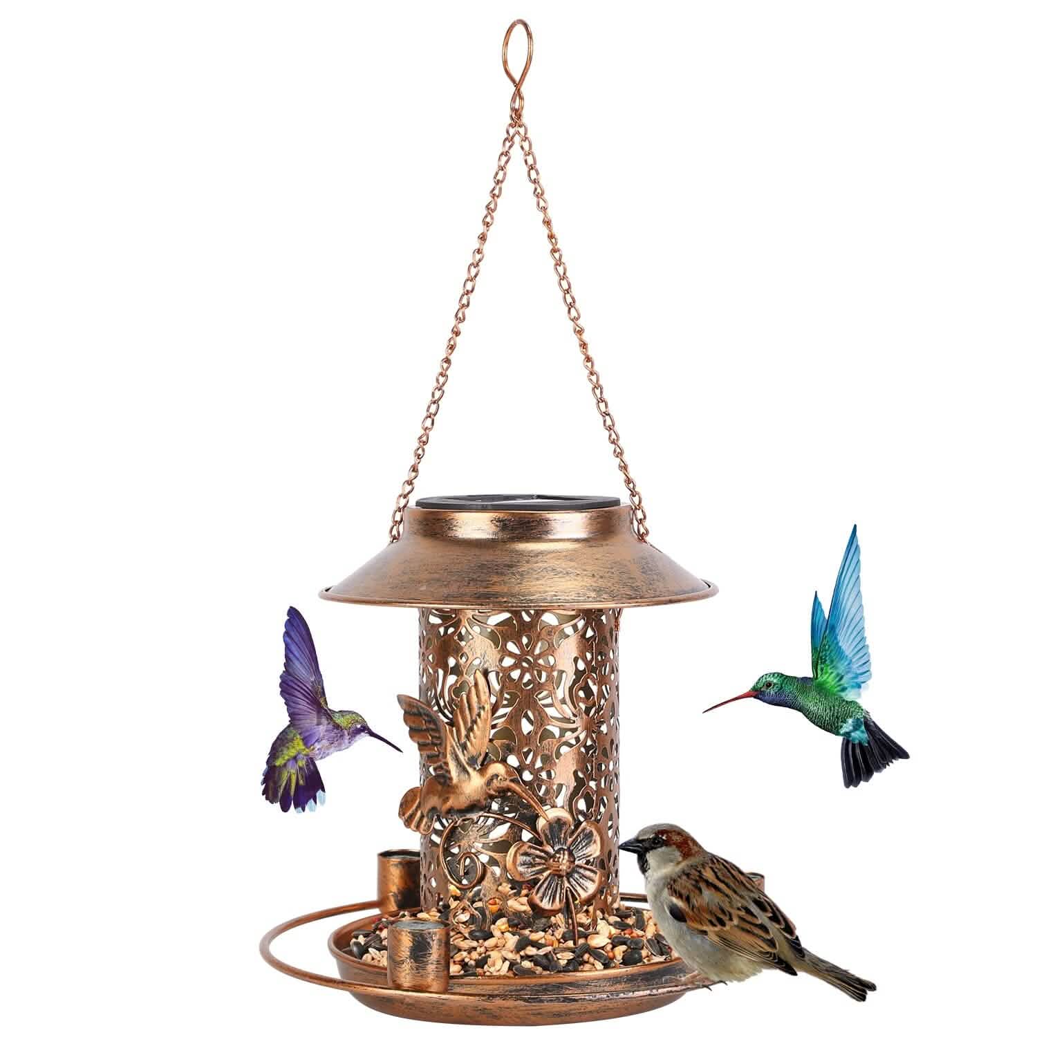 Solar Decorative Hanging Bird Feeder Lantern DailySale