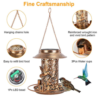 Solar Decorative Hanging Bird Feeder Lantern DailySale