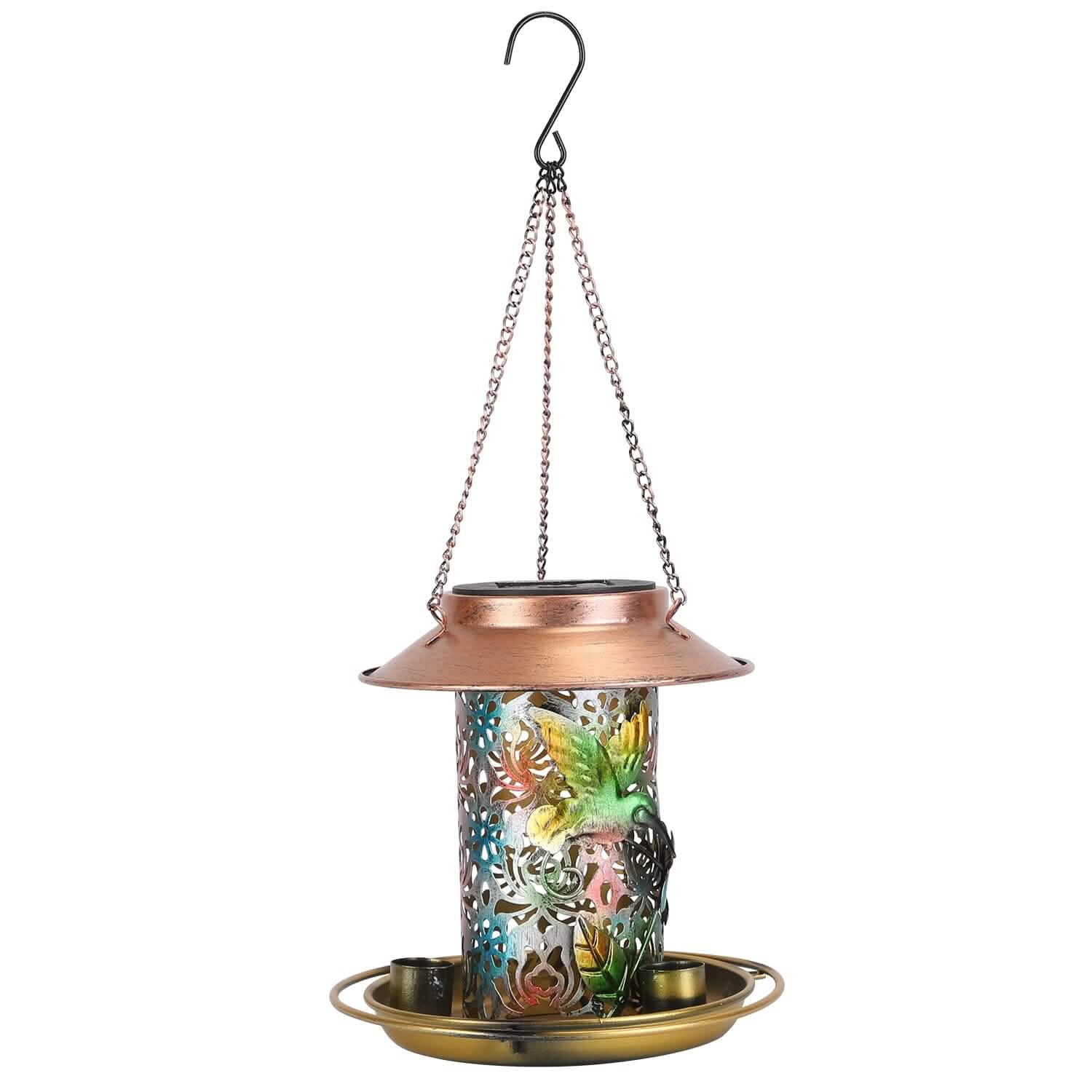 Solar Decorative Hanging Bird Feeder Lantern DailySale