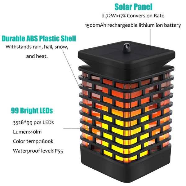 Solar Flame Hanging Lantern Lights DailySale