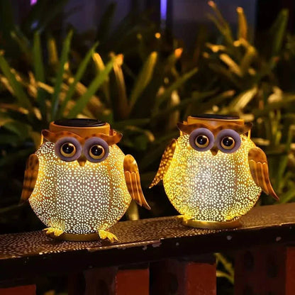 Solar Garden Hanging Light Owl Pattern DailySale