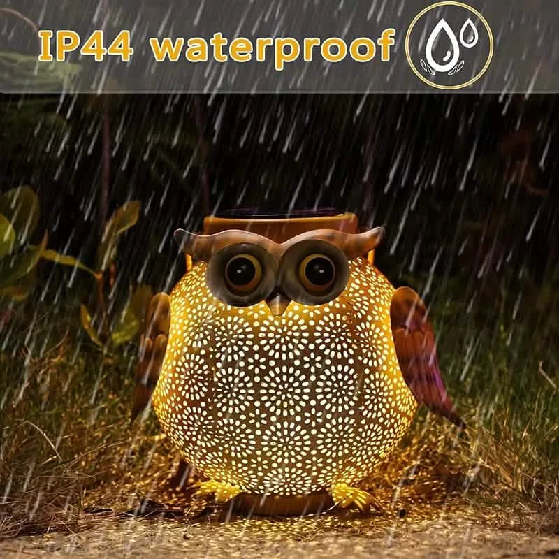 Solar Garden Hanging Light Owl Pattern DailySale